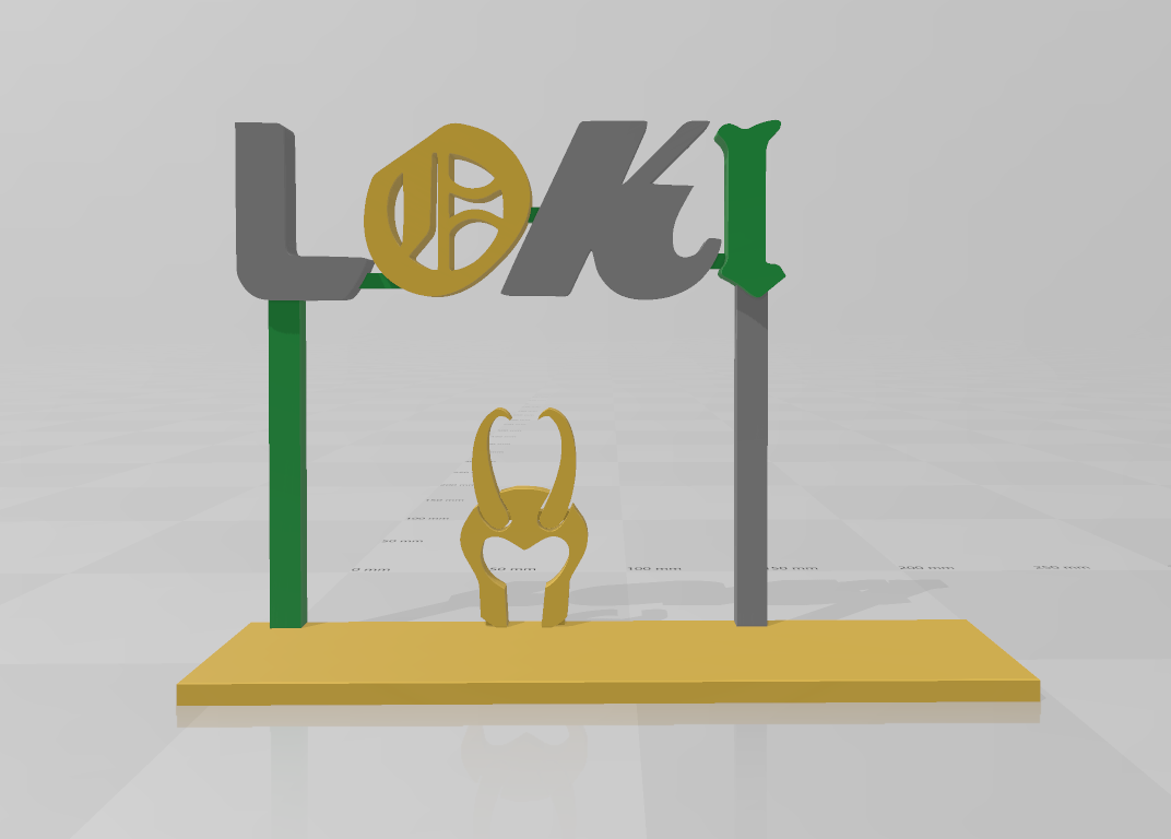 Loki 3D printed title sign art logo shelf wall display mount Marvel Many Options