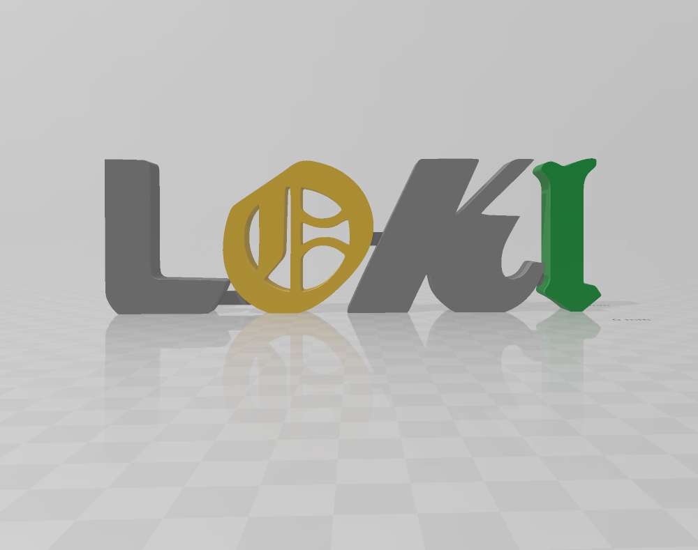 Loki 3D printed title sign art logo shelf wall display mount Marvel Many Options