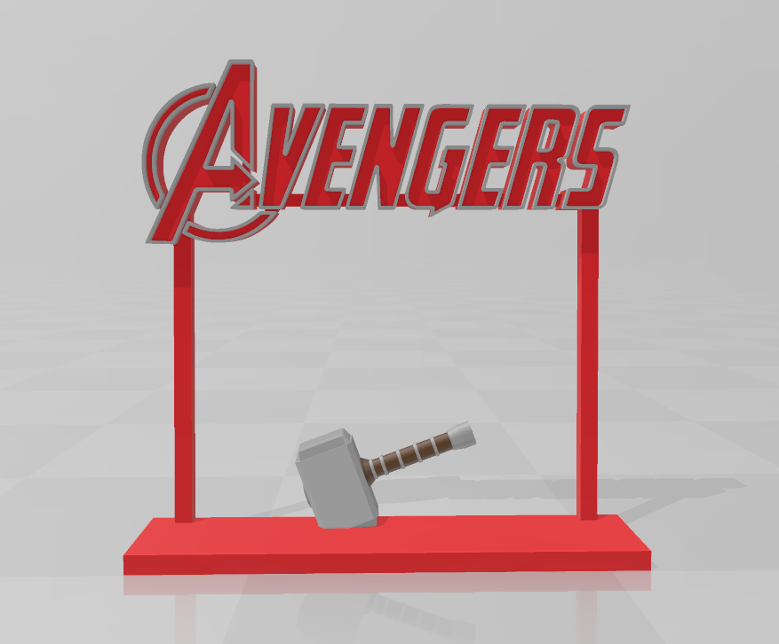 Multi-Color Avengers 3D printed art display logo shelf stand wall Many Options