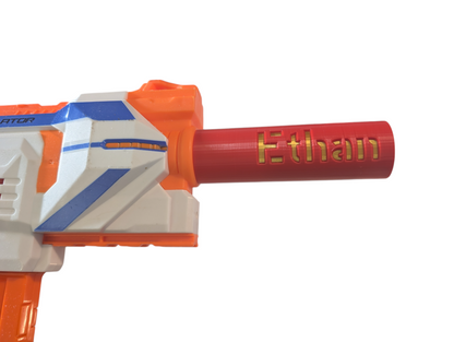 SSWI Any 2 Colors Custom Engraved Barrel for Dart Blaster Stryfe, Modulus & more