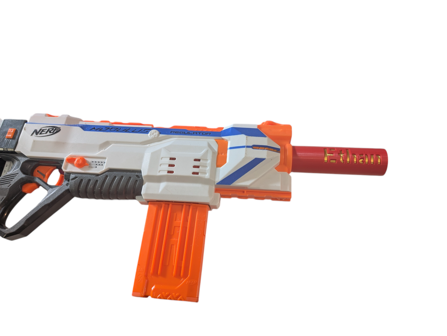 SSWI Any 2 Colors Custom Engraved Barrel for Dart Blaster Stryfe, Modulus & more