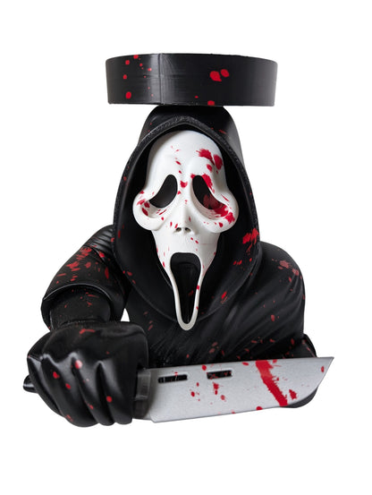 Ghostface Scream Blood Splatter Candle Holder Horror Decor Display Stand 9"