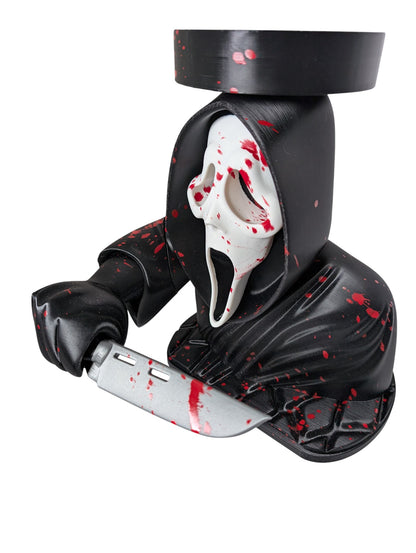 Ghostface Scream Blood Splatter Candle Holder Horror Decor Display Stand 9"