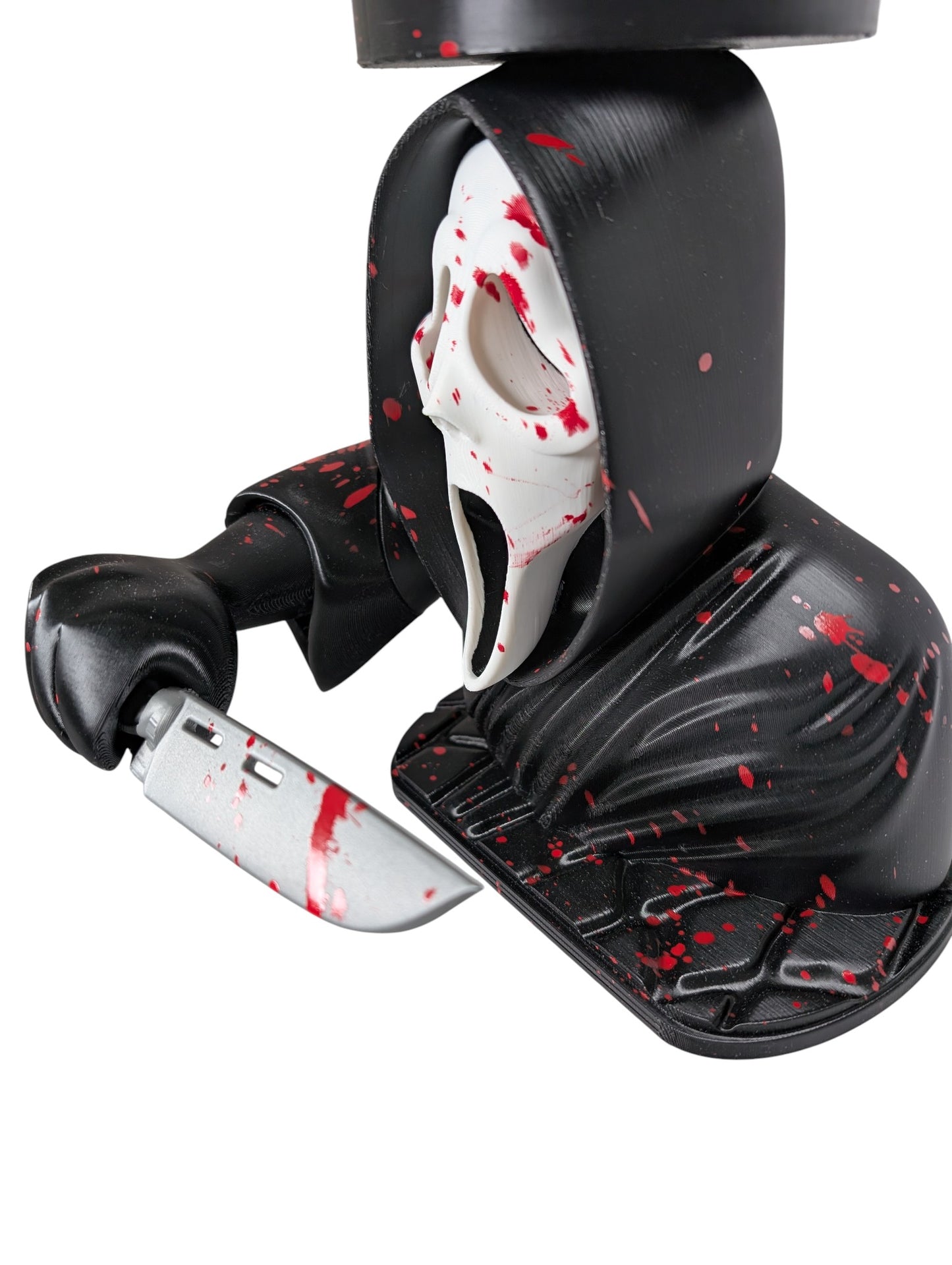 Ghostface Scream Blood Splatter Candle Holder Horror Decor Display Stand 9"