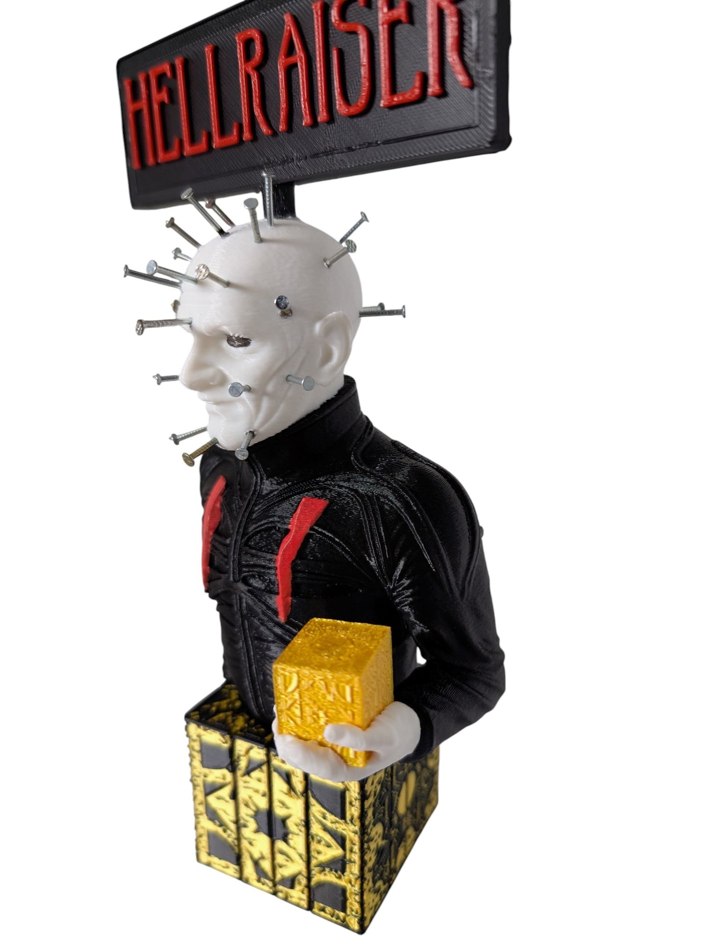 Hellraiser Pinhead Display 8”H with Real Metal Nails Horror Art