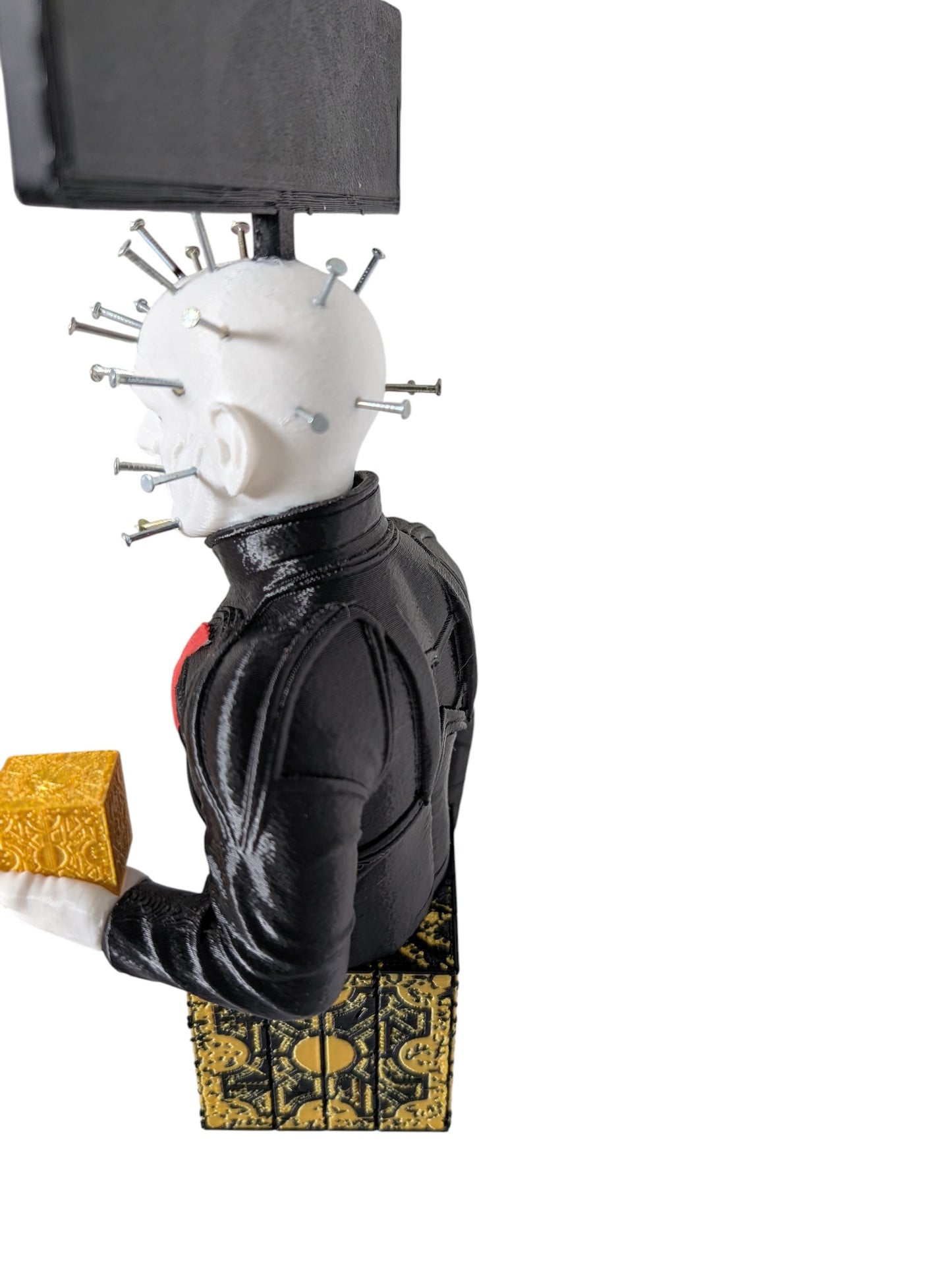 Hellraiser Pinhead Display 8”H with Real Metal Nails Horror Art