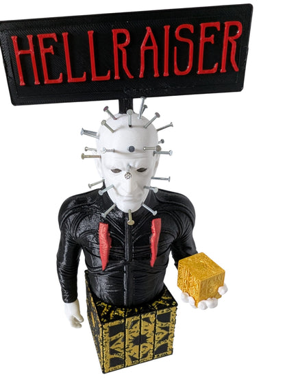 Hellraiser Pinhead Display 8”H with Real Metal Nails Horror Art
