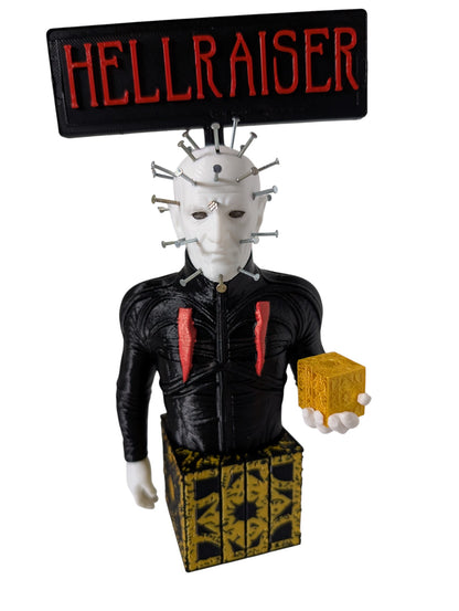 Hellraiser Pinhead Display 8”H with Real Metal Nails Horror Art