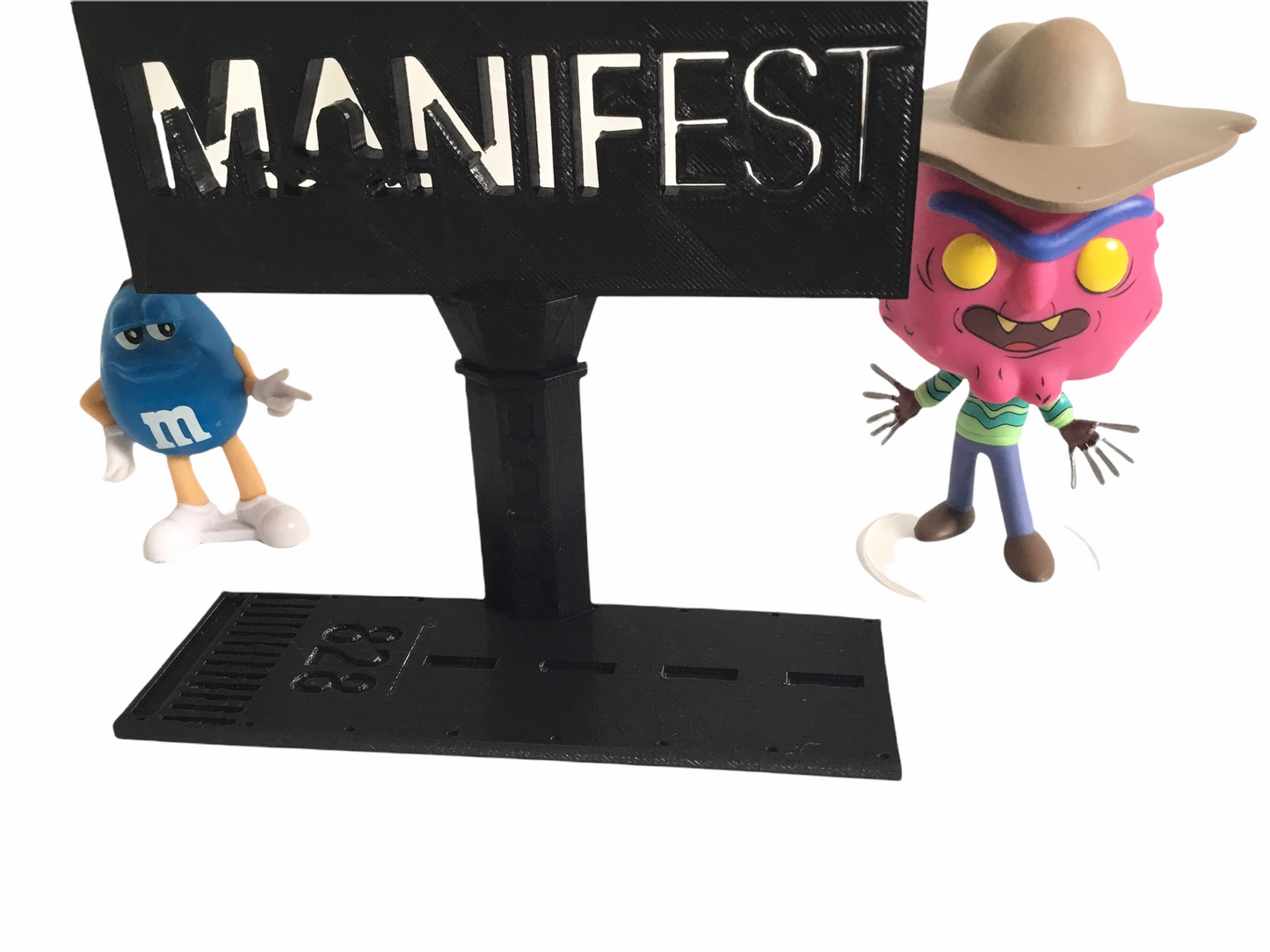 Manifest TV Display Sign Stand For Funko Pops and More