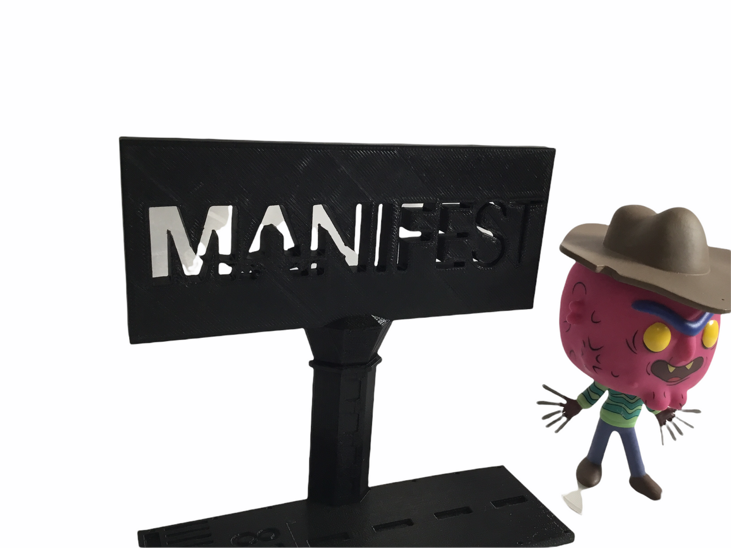 Manifest TV Display Sign Stand For Funko Pops and More