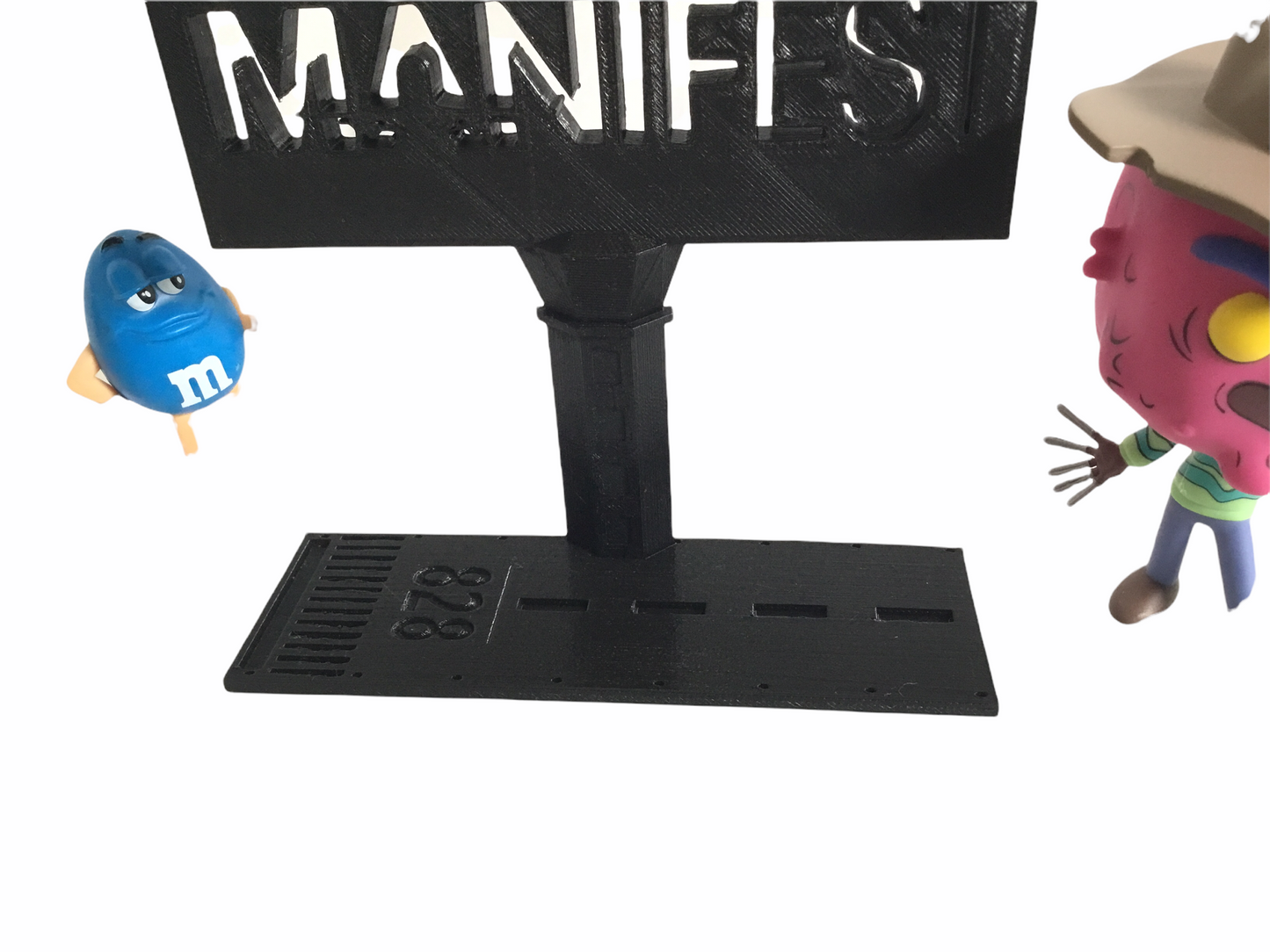 Manifest TV Display Sign Stand For Funko Pops and More