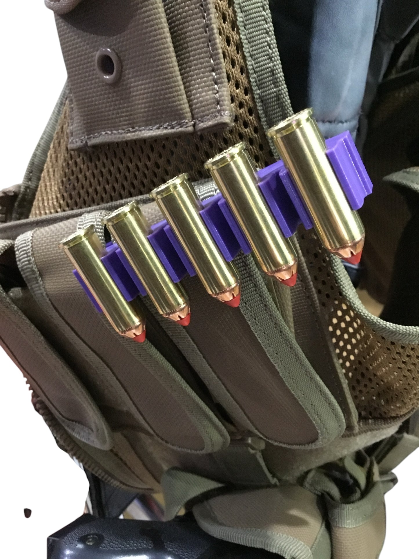 .41 MAG Cal  4, 6, 10 or 12 Tactical AMMO HOLDER Vest / Belt Clip Magnum Rounds