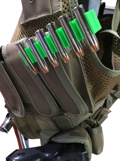 4, 6, 10 or 12 Tactical .327 MAG Cal AMMO HOLDER Vest / Belt Clip Magnum Rounds