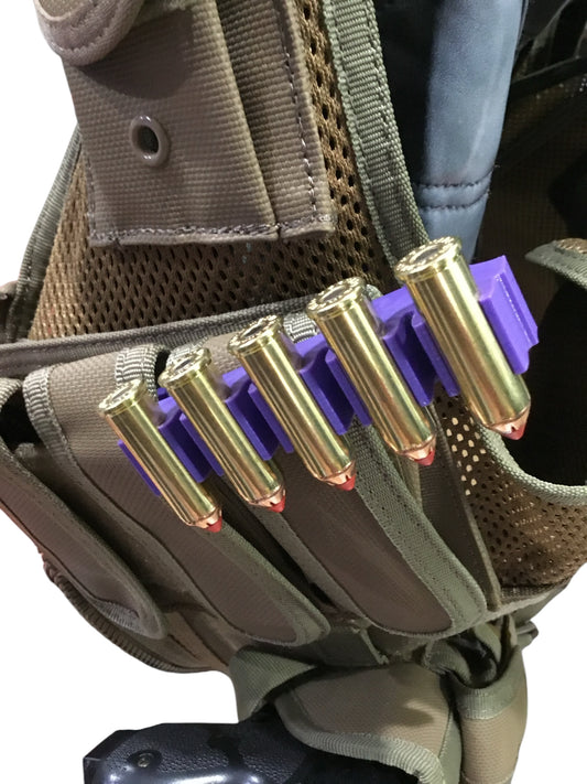 .41 MAG Cal  4, 6, 10 or 12 Tactical AMMO HOLDER Vest / Belt Clip Magnum Rounds