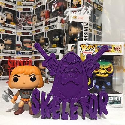 Skeletor Display Sign Stand