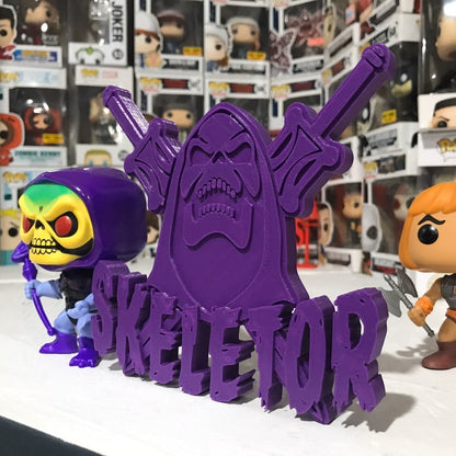 Skeletor Display Sign Stand