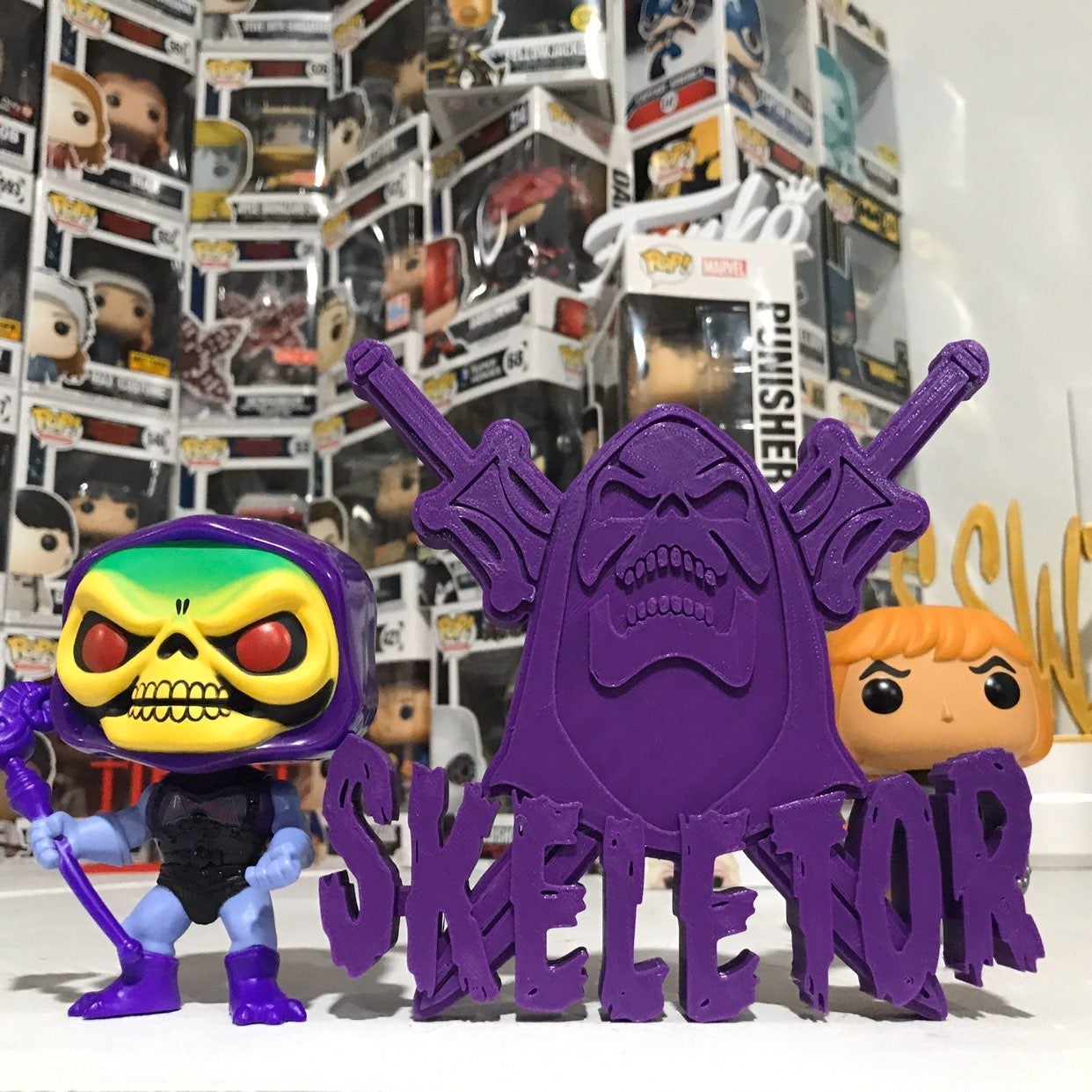 Skeletor Display Sign Stand