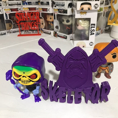 Skeletor Display Sign Stand