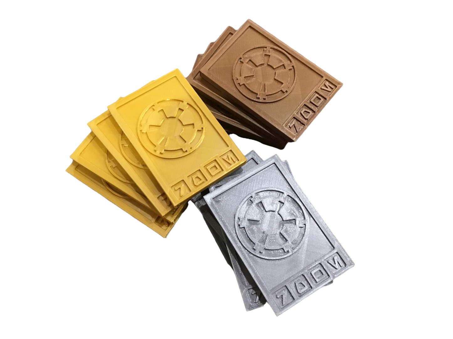 Star Wars Imperial / Sabacc Credits - Credit Set - Gold, Silver, And Bronze