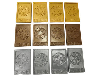 Star Wars Imperial / Sabacc Credits - Credit Set - Gold, Silver, And Bronze