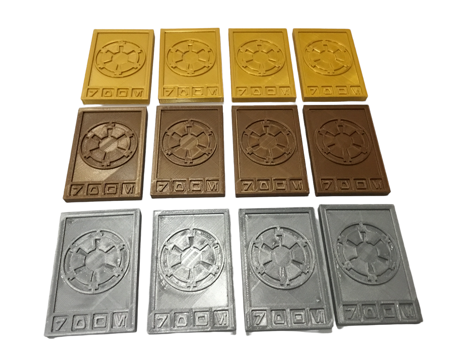 Star Wars Imperial / Sabacc Credits - Credit Set - Gold, Silver, And Bronze