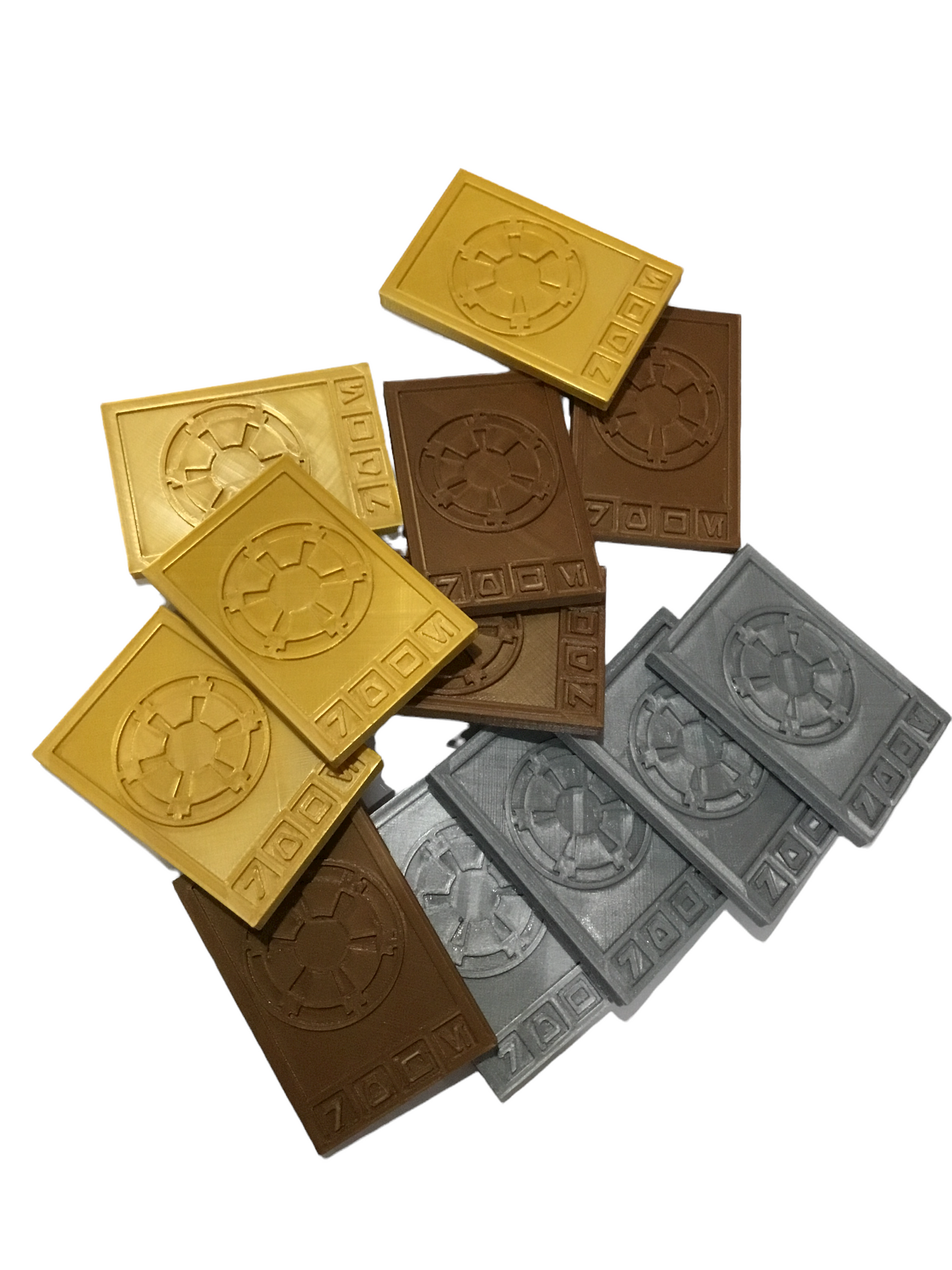 Star Wars Imperial / Sabacc Credits - Credit Set - Gold, Silver, And Bronze
