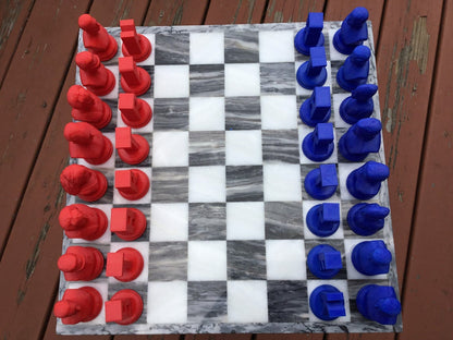 Star Trek (FAN ART) Chess Set Spock, Kirk, Scotty, Picard, Data, Worf