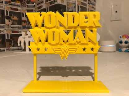Wonder Woman Stars Display Sign Stand