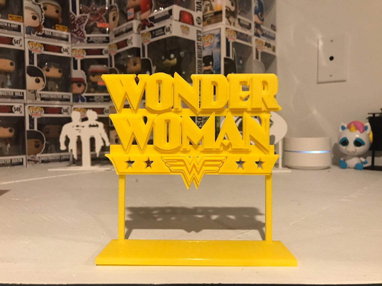 Wonder Woman Stars Display Sign Stand
