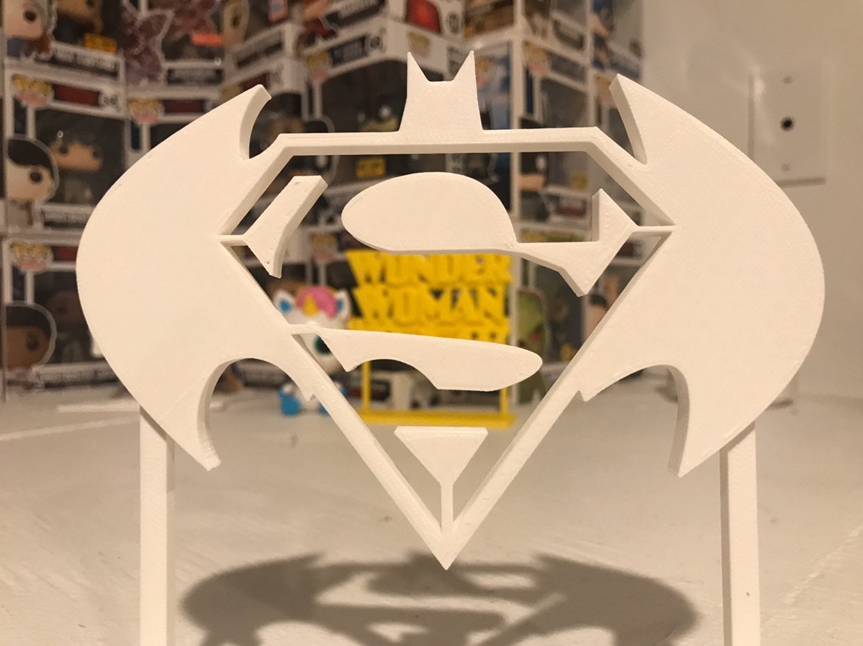 Batman / Superman Sign Stand Ver 2