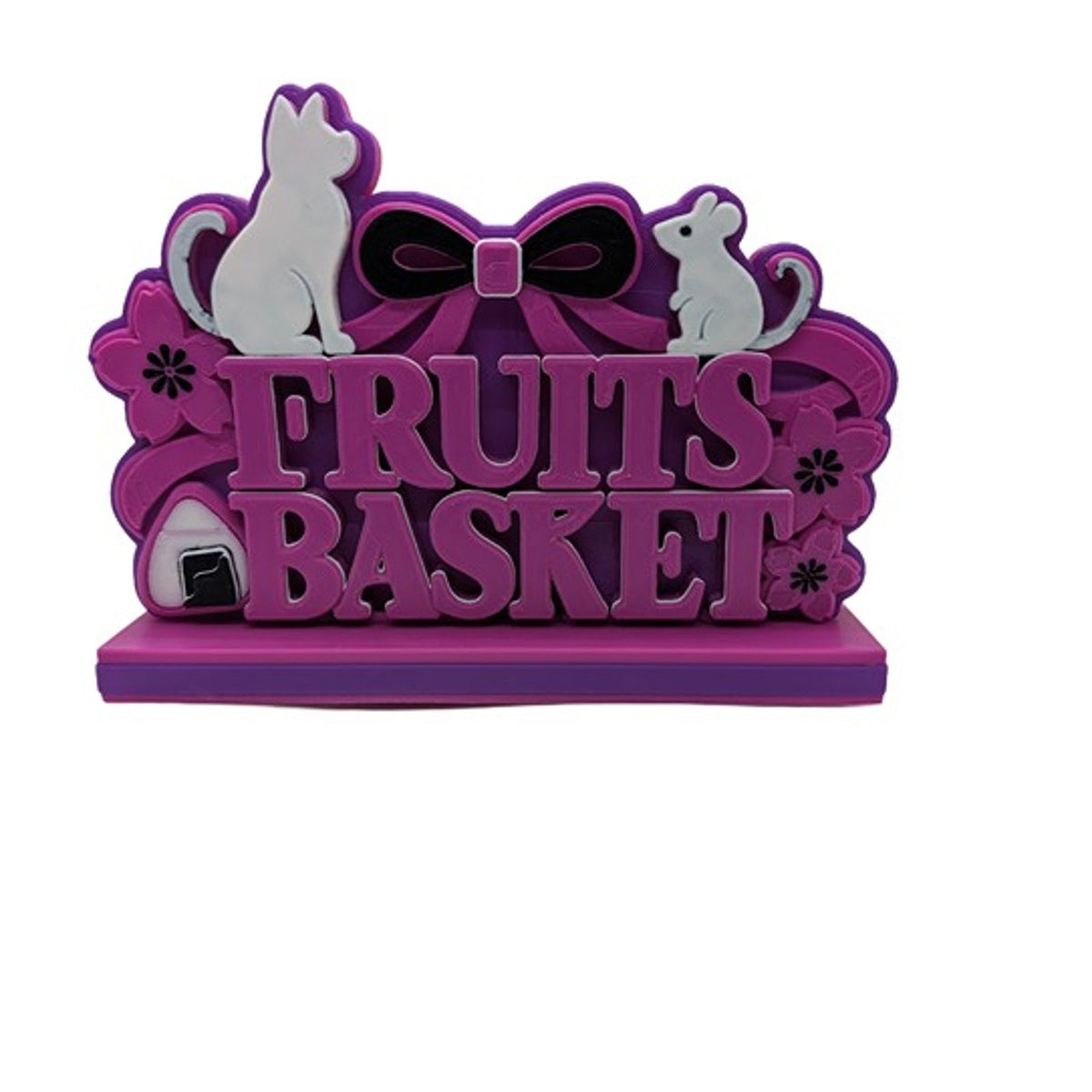 Fruits Basket Anime Desktop Display Sign Cat Rat Floral 3D Manga Decor