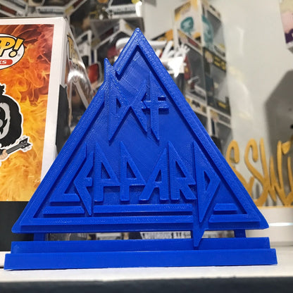 Def Leppard Band Display Sign Stand