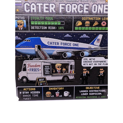 Cater Force One Trump Political Humor 6x6 Ceramic Art Tile Display Sign W/ Easel