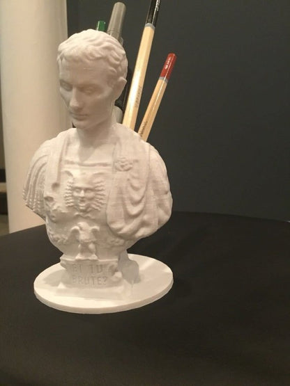 Julius Caesar Ides of March Pen / Pencil Holder Sculpture Desktop Organizer