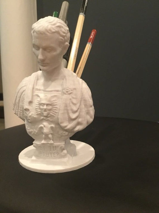 Julius Caesar Ides of March Pen / Pencil Holder Sculpture Desktop Organizer