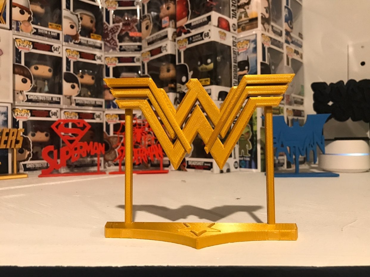 Wonder Woman Crown Display Sign Stand