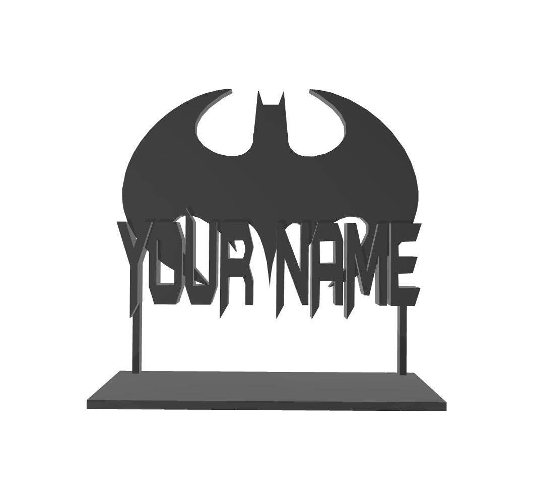 Custom Your Name Batman Display Stand