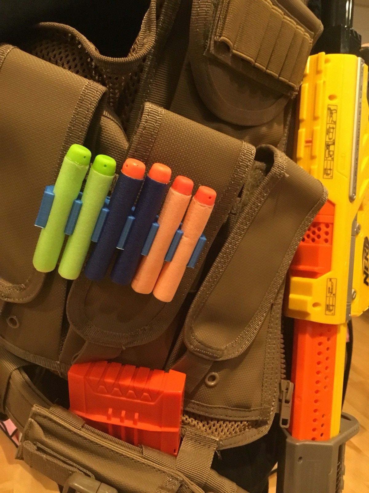 Nerf Compatible 6 Dart Clip on Easy Load and Unload Holder