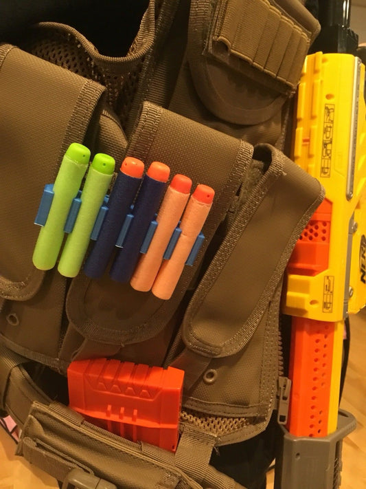 Nerf Compatible 6 Dart Clip on Easy Load and Unload Holder