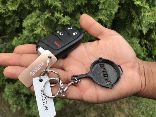 3D Printed PUBG Playerunknown's Battlegrounds Pan Keychain | Gaming Gift