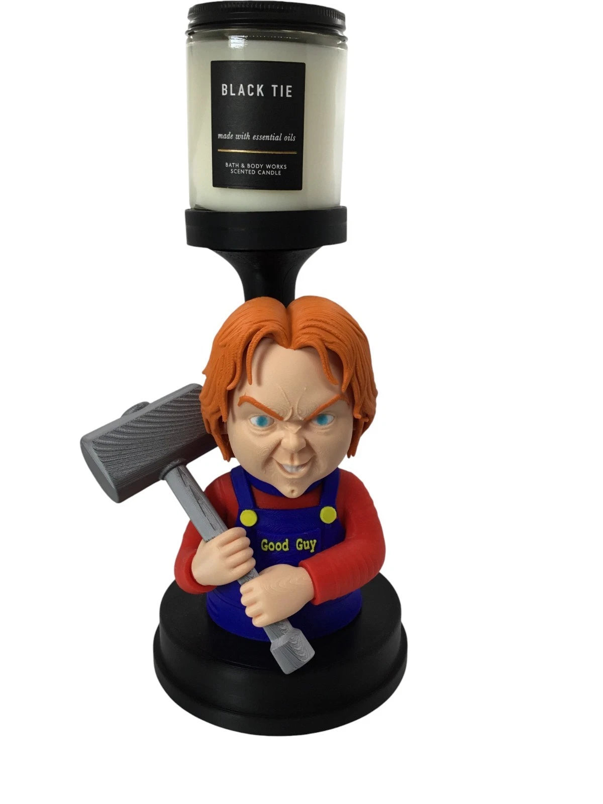 Chucky Child’s Play Candle, Pot, Storage Holder Horror Decor Display Stand 9.25"