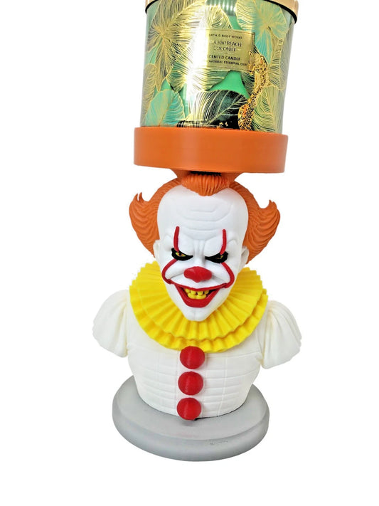 Share Pennywise IT Jar Candle, Pot, Storage Holder Horror Decor Display Stand 9"
