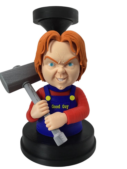 Chucky Child’s Play Candle, Pot, Storage Holder Horror Decor Display Stand 9.25"