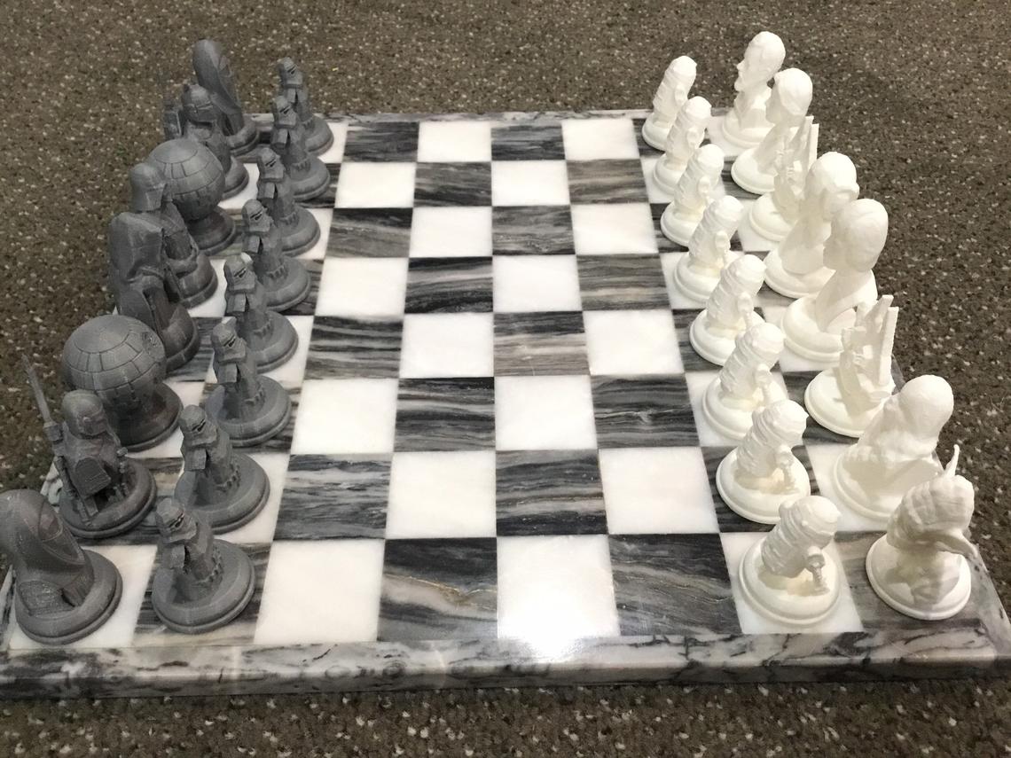 Star Wars (FAN ART) Chess Set Luke, Han, Darth Wader, Obi-Wan, Leia More!