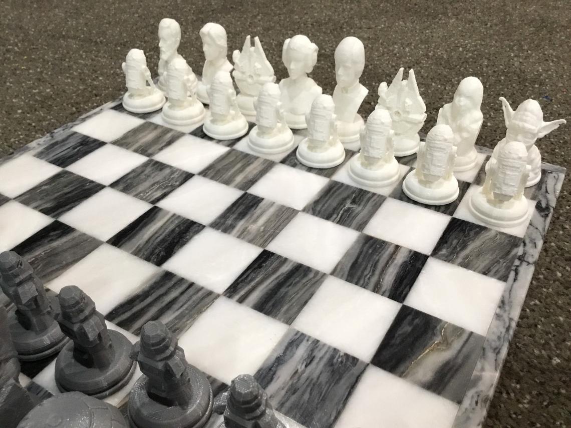 Star Wars (FAN ART) Chess Set Luke, Han, Darth Wader, Obi-Wan, Leia More!