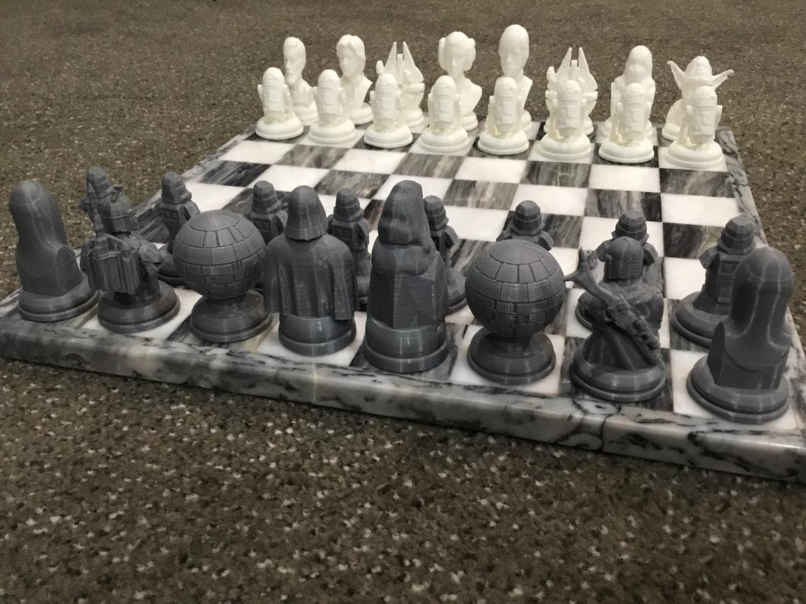 Star Wars (FAN ART) Chess Set Luke, Han, Darth Wader, Obi-Wan, Leia More!