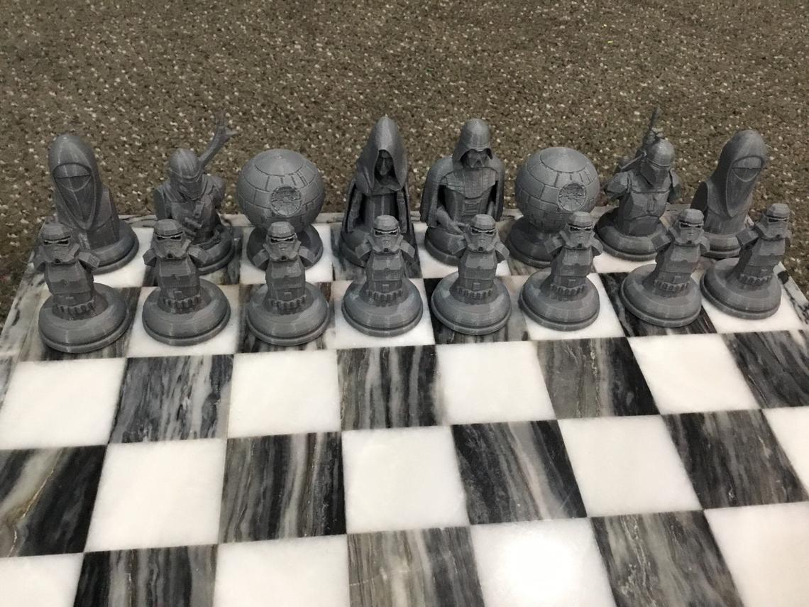 Star Wars (FAN ART) Chess Set Luke, Han, Darth Wader, Obi-Wan, Leia More!