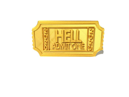 2020 Solid Ticket To Hell Perfect Gag Gift / Funny / 666 Display Token Stand /