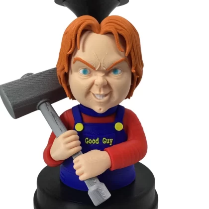 Chucky Child’s Play Candle, Pot, Storage Holder Horror Decor Display Stand 9.25"